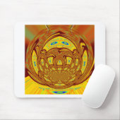 Tapis De Souris Art de baseball jaune doré Imprimer (Avec souris)