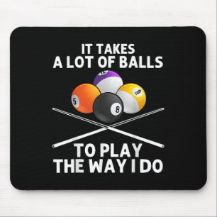 Tapis De Souris Art de billard drôle pour les hommes amateurs de b