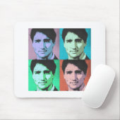 Tapis De Souris Art de bruit Justin Trudeau - 2-.png normal (Avec souris)