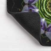 Tapis De Souris Art de kaléidoscope de mandala floral pourpre (Coin)