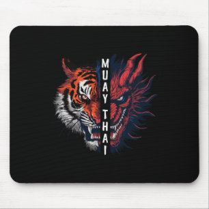 Tapis De Souris Art de kickboxing Muay Thai de la tête de dragon e