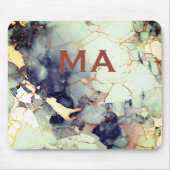 Tapis De Souris Art de la parties scintillant en marbre beige mari (Devant)