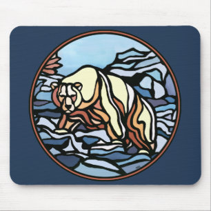 Tapis De Souris Art de l'ours tribal Mousepad Stylish Wildlife Mou