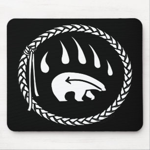Tapis De Souris Art de l'ours tribal Mousepad Stylish Wildlife Mou