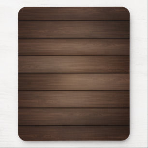 Tapis De Souris Art de mode abstrait marron rayé grain de bois