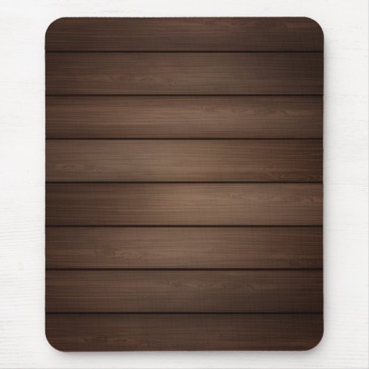 Tapis De Souris Art de mode abstrait marron rayé grain de bois (Devant)