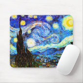 Tapis De Souris Art de nuit Van Gogh Starry (Avec souris)