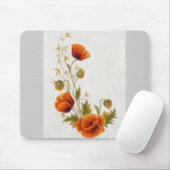 Tapis De Souris Art de pavot (Avec souris)