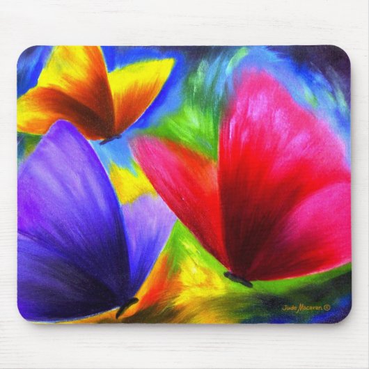Tapis De Souris Art de peinture de papillon - multi (Devant)