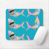 Tapis De Souris Art de requin océanique  (Avec souris)