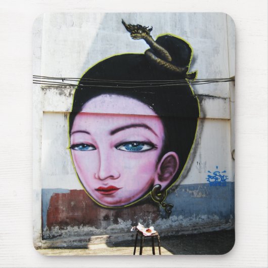 Tapis De Souris Art de rue Lady Lao Graffiti (Devant)