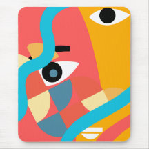 Art de visage abstrait et vif