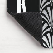 Tapis De Souris Art déco argenté et noir (Coin)