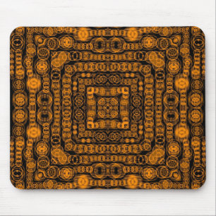 Tapis De Souris Art Déco Gold Retro Carrés Art Abstrait