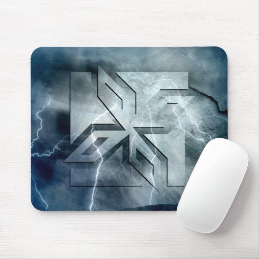 Tapis De Souris Art Déco Ninja Star Icon éclairs superposition (Avec souris)