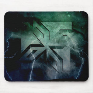 Tapis De Souris Art Déco Ninja Star Icon, Galaxy lightning overlay
