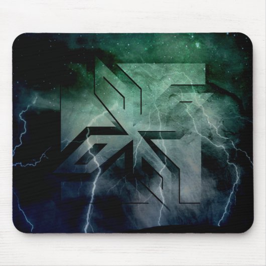 Tapis De Souris Art Déco Ninja Star Icon, Galaxy lightning overlay (Devant)