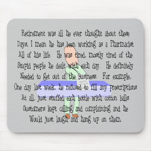 Tapis De Souris Art d'histoire "pharmacien prêt à se (Devant)