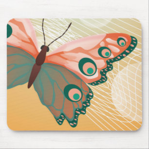 Tapis De Souris Art du destin de mariage papillon hawaïen Aloha