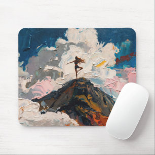 Tapis De Souris Art du Yoga : Beauté équilibrée (Peinture à l'huil