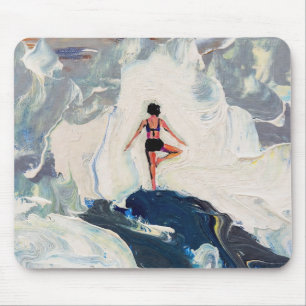Tapis De Souris Art du Yoga : Beauté Équilibrée (Peinture à l'Huil