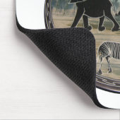 Tapis De Souris Art Eléphant Africain (Coin)