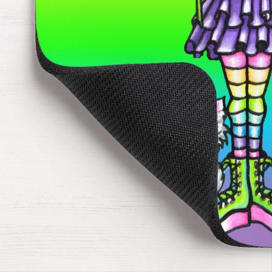 Tapis De Souris Art féerique Mousepad d'arc-en-ciel mignon de chat (Coin)