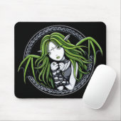 Tapis De Souris Art féerique Mousepad de batte verte gothique (Avec souris)