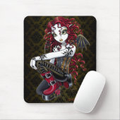 Tapis De Souris Art féerique Mousepad de tatouage gothique de rose (Avec souris)