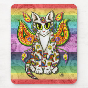 Tapis De Souris Art féerique Mousepad d'imaginaire de chat de