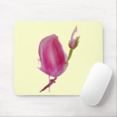 Tapis De Souris Art floral aquarelle Magnolia rose (Avec souris)