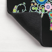 Tapis De Souris Art floral éléphant (Coin)