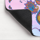 Tapis De Souris Art Floral, Mehndi Blue Bliss (Coin)