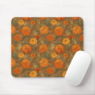 Tapis De Souris Art floral souci terreux chaud