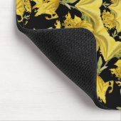 Tapis De Souris Art fractal azaléen jaune et noir (Coin)