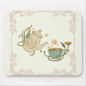Tapis De Souris Art Graphique, Tea d'Illustration Beige (Devant)