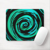 Tapis De Souris Art hypnotique vert de remous (Avec souris)