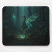 Tapis De Souris Art Imaginaire Fée Forêt Enchantée (Devant)