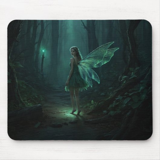 Tapis De Souris Art Imaginaire Fée Forêt Enchantée (Devant)