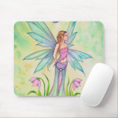 Tapis De Souris Art Imaginaire Fée Papillon de printemps (Avec souris)
