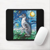 Tapis De Souris Art italien Greyhound Starry Night Whippet Chien (Avec souris)