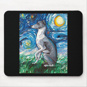 Tapis De Souris Art italien Greyhound Starry Night Whippet Chien