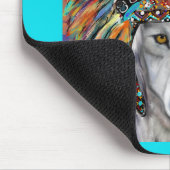 Tapis De Souris Art Loup Gris (Coin)