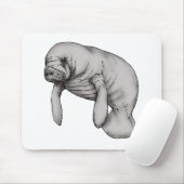 Tapis De Souris art manatee (Avec souris)