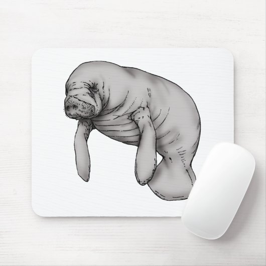 Tapis De Souris art manatee (Avec souris)