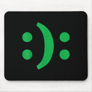 Tapis De Souris Art Minimal De La Triste Face Heureuse Du Désordre