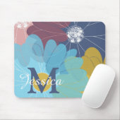 Tapis De Souris Art moderne Abstrait Fleur Personnalisé (Avec souris)