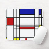 Tapis De Souris Art moderne de Mondrian (Avec souris)