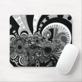 Tapis de souris Art Moderne Noir Blanc (Avec souris)