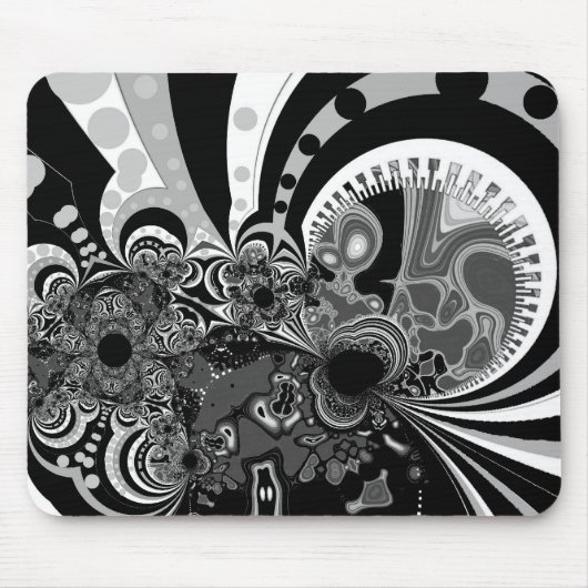 Tapis de souris Art Moderne Noir Blanc (Devant)